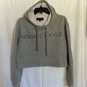 Kendall & Kylie - Gray Cropped Hoodie